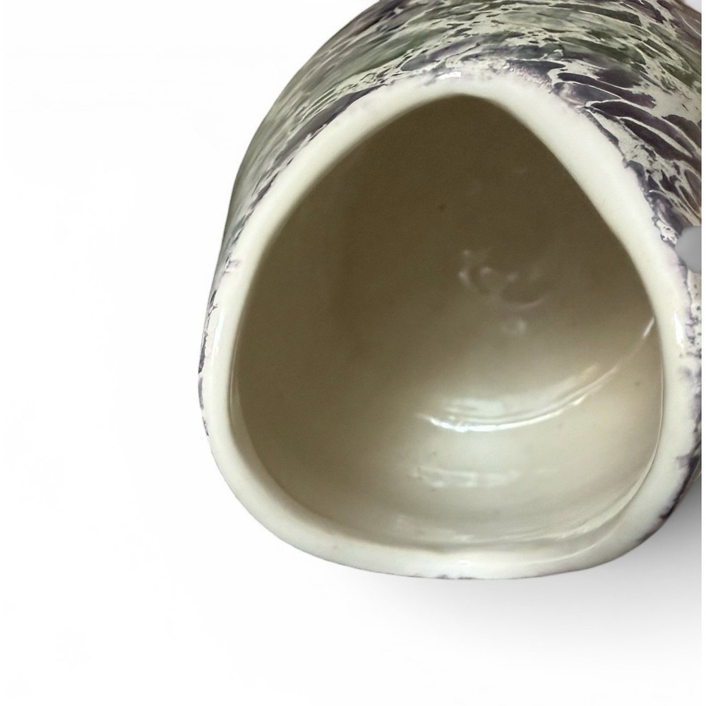 McCoy Cascade Vase Purple Marbled Iridescent Pearl Glaze 9" VTG 1960s MCM - Picture 11 of 14